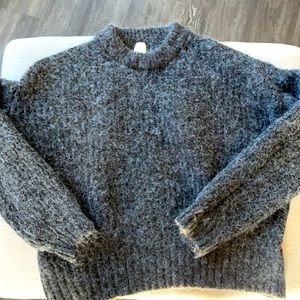 Grey fuzzy but comfy sweater!